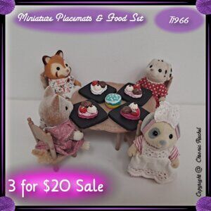 9-Piece Glued-Together Valentine's Black Square Placemats